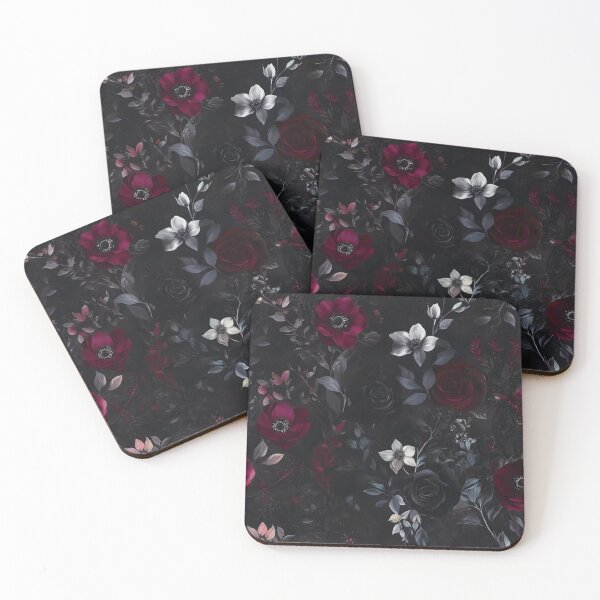 Item preview, Midnight Gothic Floral Pattern designed and sold by INKRebelGraphic.