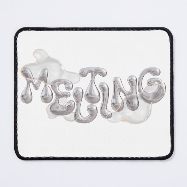 Item preview, Melting – Liquid Chrome Typography designed and sold by Tamawy.