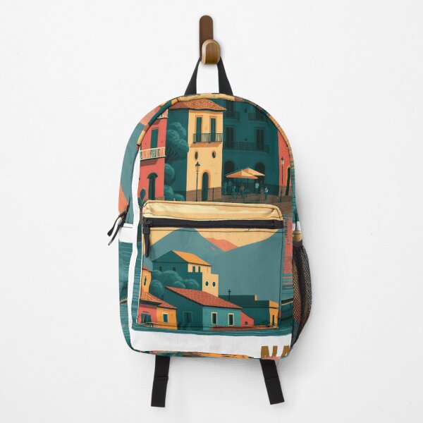 Item preview, Naples Italy Travel Poster | Vesuvius Harbour Sunset | Wall Art | Postcard designed and sold by Amber Sky Creations.