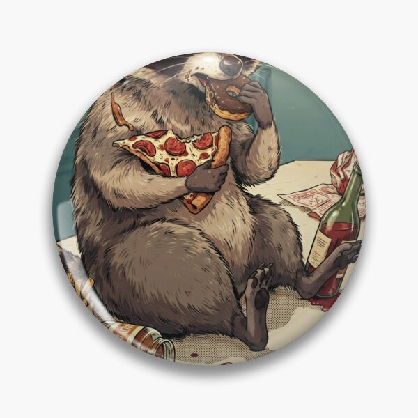 Item preview, Snacks Makes Me Nicer - Funny Hungry Racoon Art designed and sold by Malaryk.