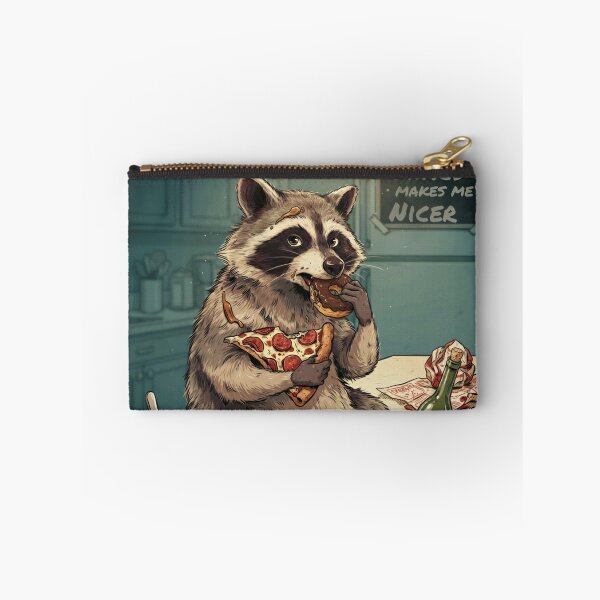 Item preview, Snacks Makes Me Nicer - Funny Hungry Racoon Art designed and sold by Malaryk.
