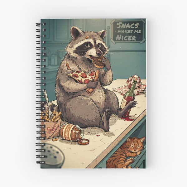 Item preview, Snacks Makes Me Nicer - Funny Hungry Racoon Art designed and sold by Malaryk.