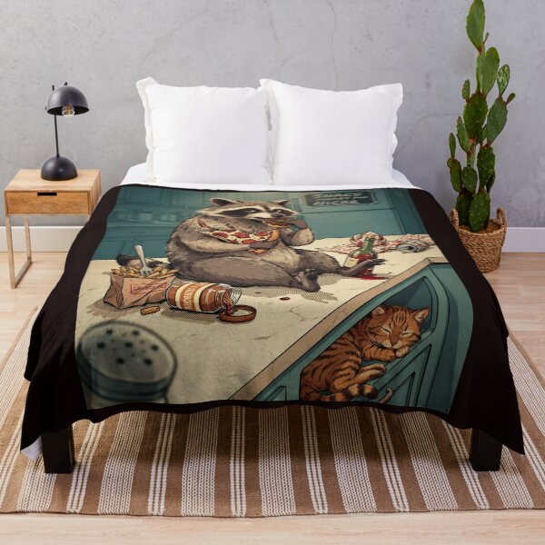 Item preview, Snacks Makes Me Nicer - Funny Hungry Racoon Art designed and sold by Malaryk.