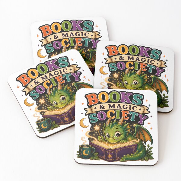 Item preview, Books & Magic Society – Cute Dragon Reader Fantasy Book Lover Design designed and sold by Digital Culture Studio.