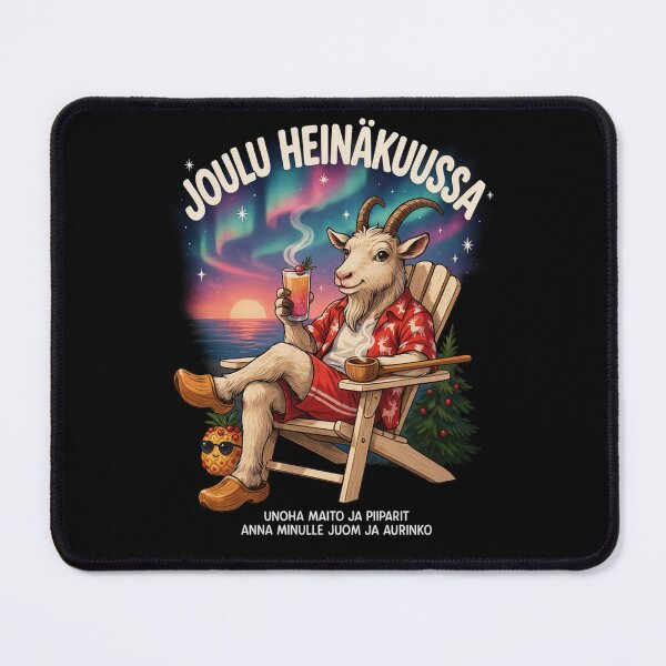 Item preview, Joulu Heinäkuussa – Finnish Christmas in July Funny Yule Goat Beach Shirt V2 designed and sold by DarylWelsh2024.