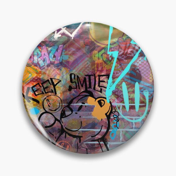 Item preview, Urban Graffiti Teddy Bear Keep Smile Art designed and sold by rich-moda.
