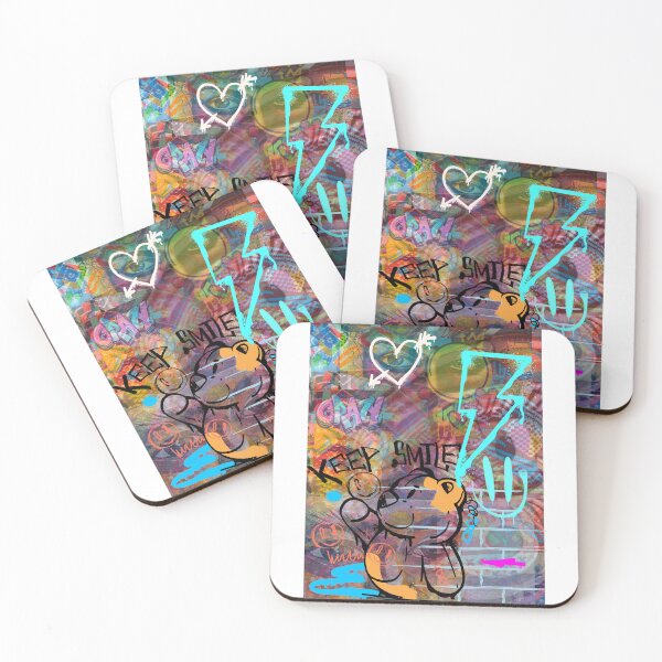 Item preview, Urban Graffiti Teddy Bear Keep Smile Art designed and sold by rich-moda.
