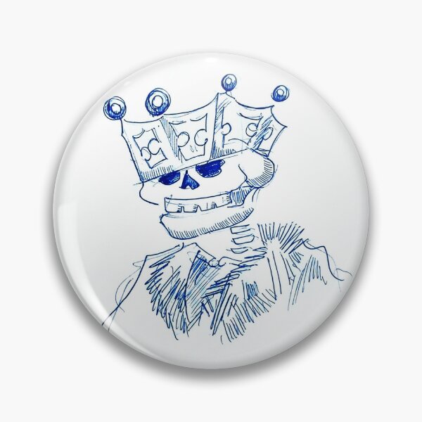 Item preview, Cool Skeleton King with Sunglasses and Fur Coat Sketch designed and sold by SOFT CHAOS CREATURE SHOP.