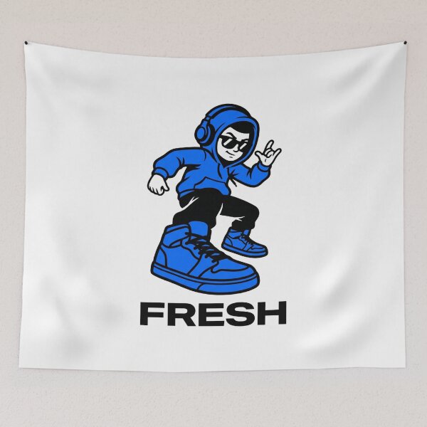 Item preview, Aesthetic Fresh Kicks DJ Kid Vinyl Laptop Decal designed and sold by Mr-wow.