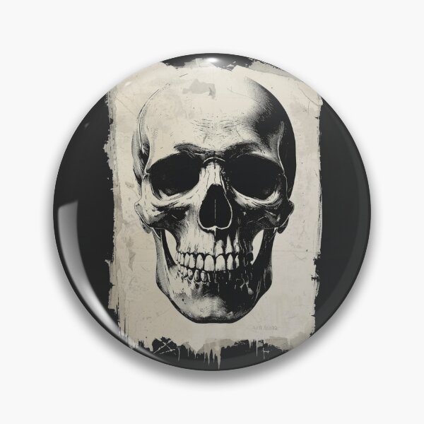Item preview, Anatomical Vintage Skull Fine Line Crosshatch Art designed and sold by ERODED SELF.