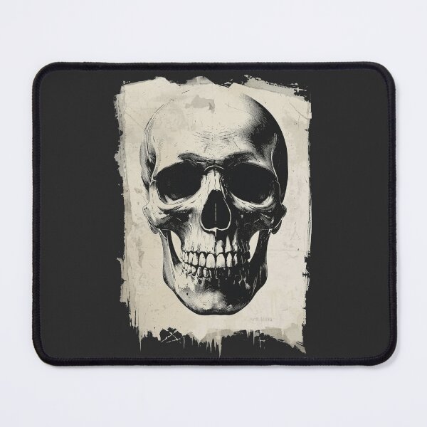 Item preview, Anatomical Vintage Skull Fine Line Crosshatch Art designed and sold by ERODED SELF.