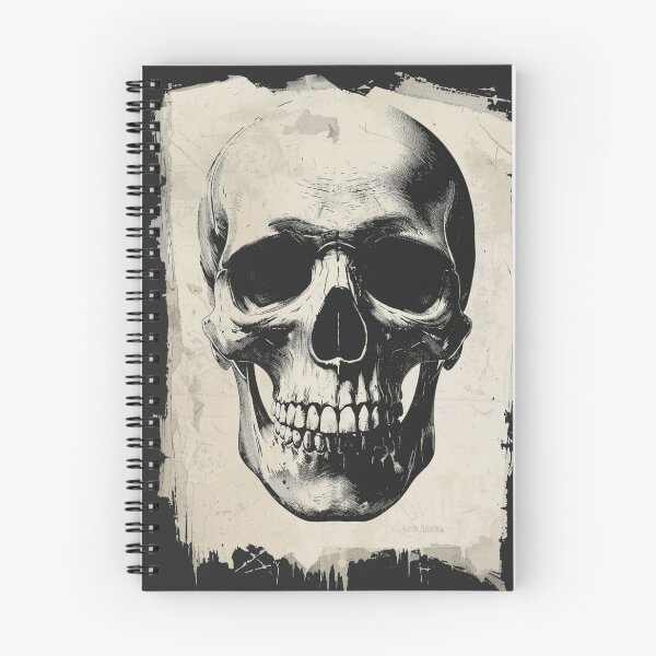 Item preview, Anatomical Vintage Skull Fine Line Crosshatch Art designed and sold by ERODED SELF.