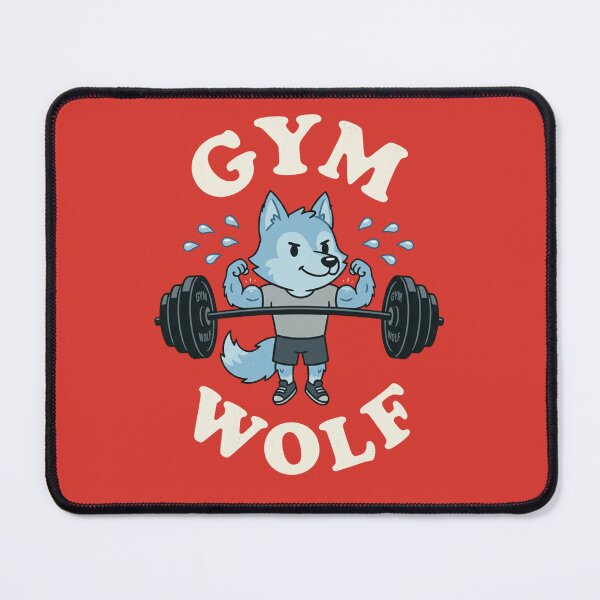 Item preview, Retro Flat Cute Muscle Wolf Gym Workout designed and sold by DuckOddity.