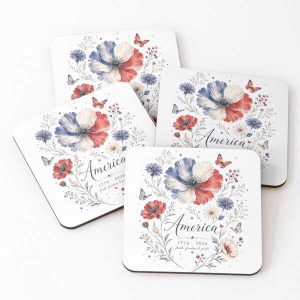 Item preview, America 250 Floral Watercolor Design designed and sold by PetalGarden.