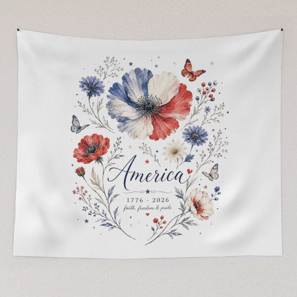 Item preview, America 250 Floral Watercolor Design designed and sold by PetalGarden.
