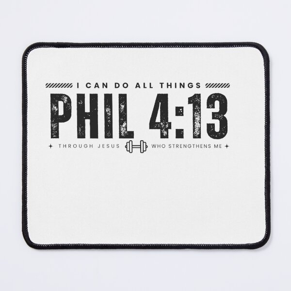 Item preview, Phil 413 Christian Gym Shirt - I Can Do All Things Workout Distressed Design designed and sold by Faith-and-Light.