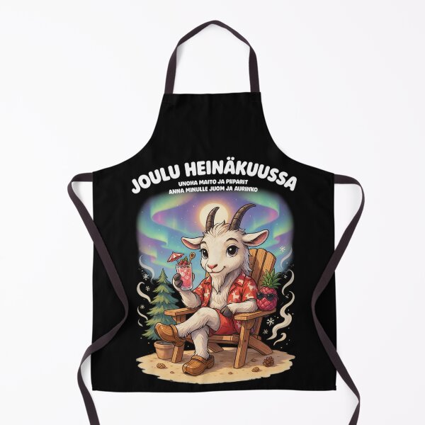 Item preview, Joulu Heinäkuussa – Finnish Christmas in July Funny Yule Goat Beach Shirt V4 designed and sold by DarylWelsh2024.