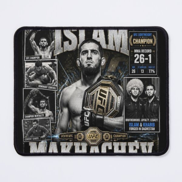 Item preview, Islam Makhachev 26-1 UFC Lightweight Champion Sports Art T-Shirt designed and sold by weeomano.