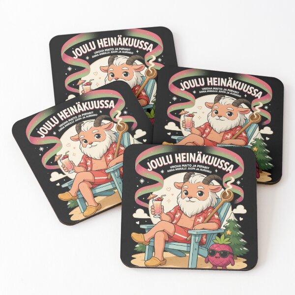 Item preview, Joulu Heinäkuussa – Finnish Christmas in July Funny Yule Goat Beach Shirt V5 designed and sold by DarylWelsh2024.