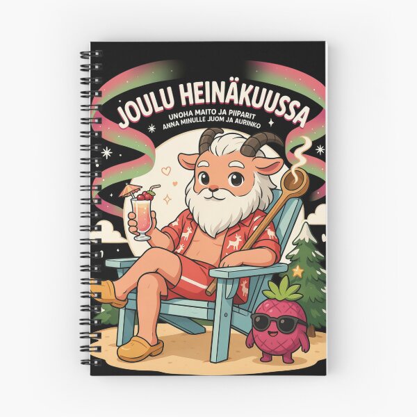 Item preview, Joulu Heinäkuussa – Finnish Christmas in July Funny Yule Goat Beach Shirt V5 designed and sold by DarylWelsh2024.