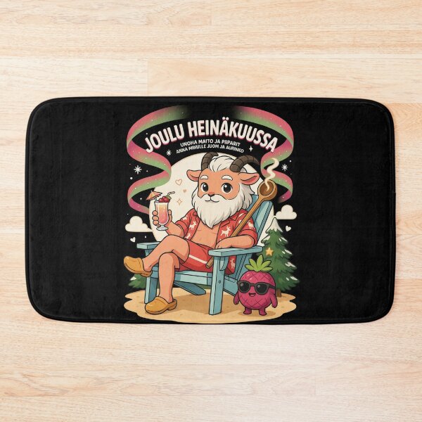 Item preview, Joulu Heinäkuussa – Finnish Christmas in July Funny Yule Goat Beach Shirt V5 designed and sold by DarylWelsh2024.