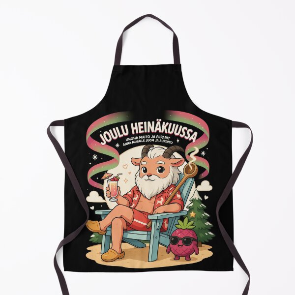 Item preview, Joulu Heinäkuussa – Finnish Christmas in July Funny Yule Goat Beach Shirt V5 designed and sold by DarylWelsh2024.