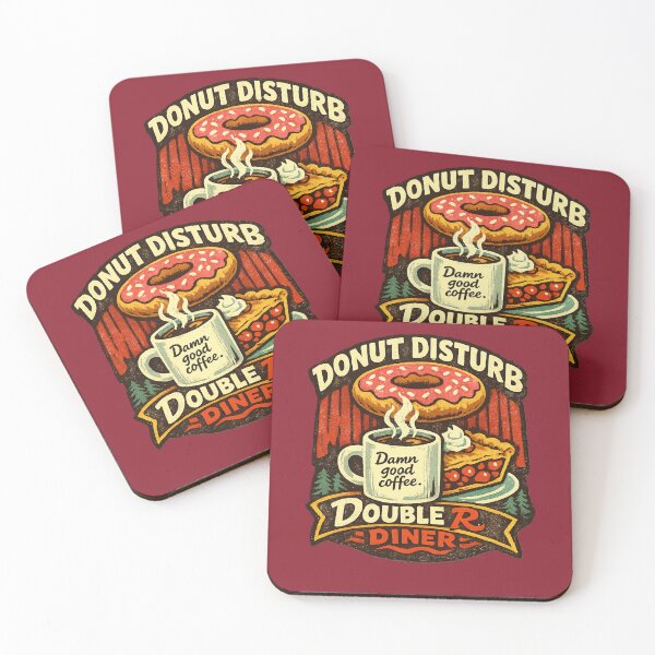 Item preview, Donut Disturb at the Double R — Twin Peaks Coffee & Cherry Pie designed and sold by peaknerd.