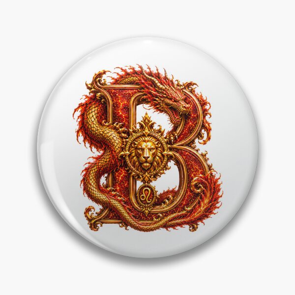Item preview, Embermane Dragon-Leo Letter B designed and sold by BlissBlvdShop.