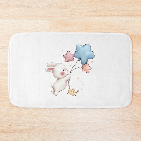 Item preview, Cuddly Kawaii Bunny & Chick: A Joyful Star Balloon Adventure designed and sold by Stickivo.
