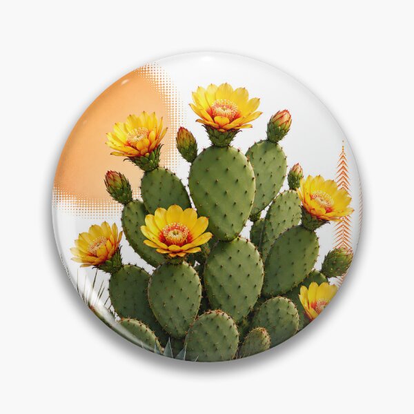 Item preview, Yellow Bloom Prickly Pear Cactus designed and sold by StudioBloodmoon.