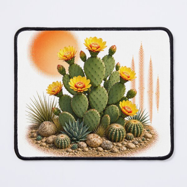 Item preview, Yellow Bloom Prickly Pear Cactus designed and sold by StudioBloodmoon.