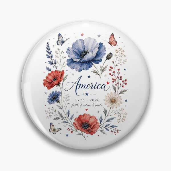 Item preview, America 250 Patriotic Floral Watercolor designed and sold by PetalGarden.