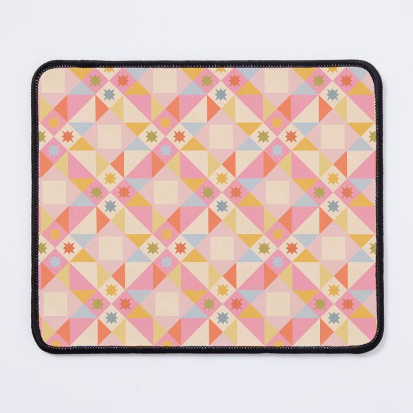 Item preview, Retro Pink Sunburst Patchwork Pattern designed and sold by YesButNo Design.