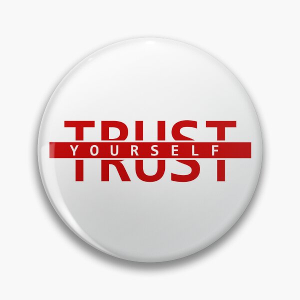 Item preview, Trust Yourself red typography motivational quote designed and sold by Longsilp.