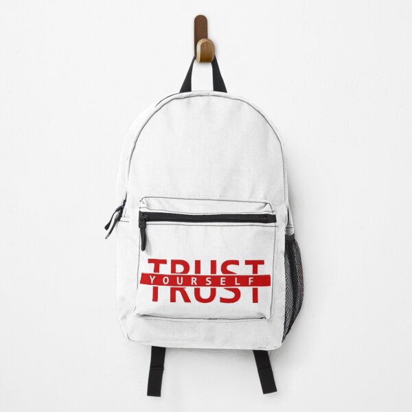 Item preview, Trust Yourself red typography motivational quote designed and sold by Longsilp.