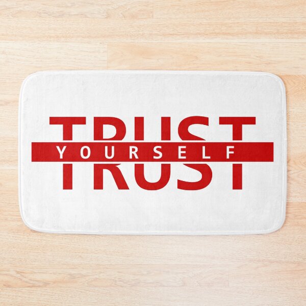 Item preview, Trust Yourself red typography motivational quote designed and sold by Longsilp.