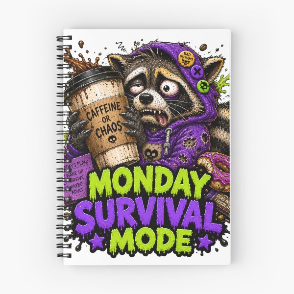 Item preview, Monday Survival Mode Raccoon designed and sold by Vitalka-uk.