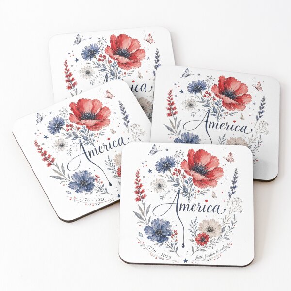 Item preview, America 250 Patriotic Floral Watercolor designed and sold by PetalGarden.