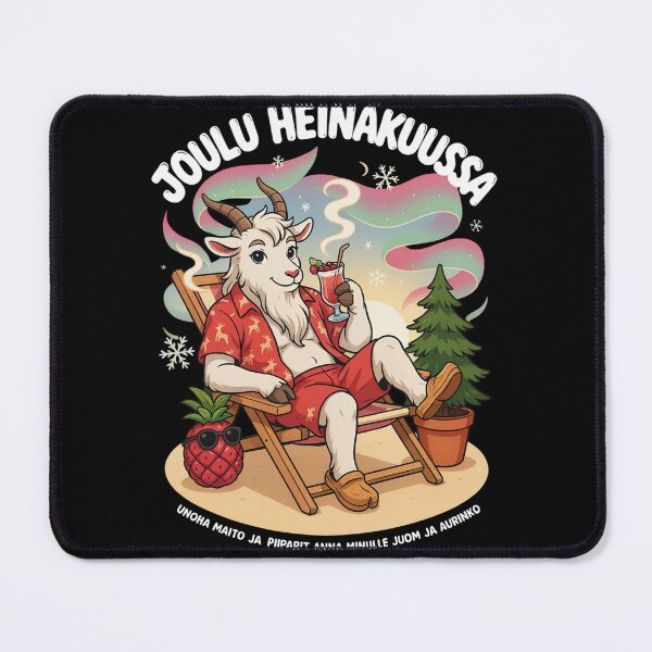 Item preview, Joulu Heinäkuussa – Finnish Christmas in July Funny Yule Goat Beach Shirt V6 designed and sold by DarylWelsh2024.