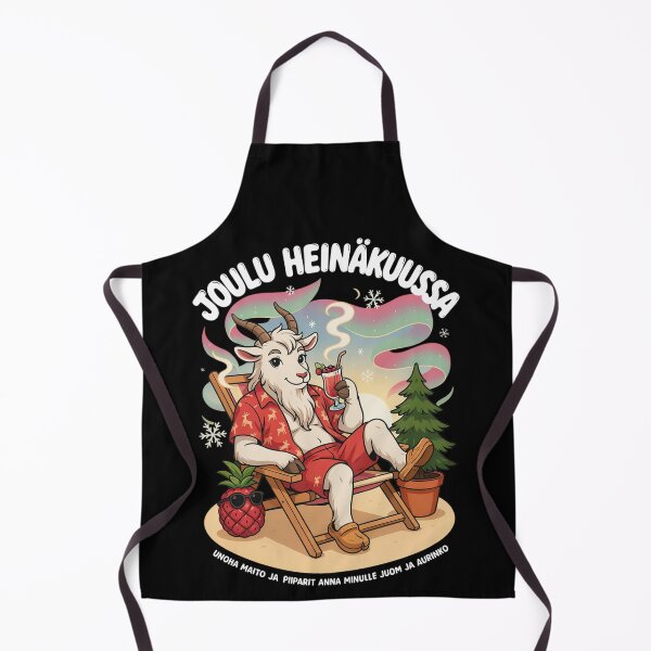 Item preview, Joulu Heinäkuussa – Finnish Christmas in July Funny Yule Goat Beach Shirt V6 designed and sold by DarylWelsh2024.