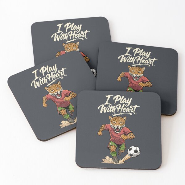 Item preview, I Play With Heart – Jaguar Soccer Spirit designed and sold by CARPIO Creations.