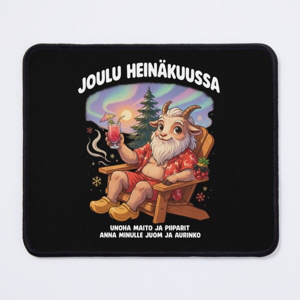 Item preview, Joulu Heinäkuussa – Finnish Christmas in July Funny Yule Goat Beach Shirt V7 designed and sold by DarylWelsh2024.