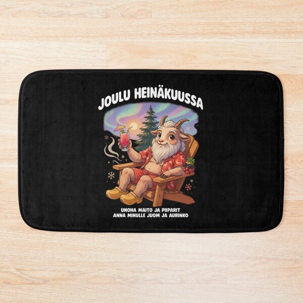 Item preview, Joulu Heinäkuussa – Finnish Christmas in July Funny Yule Goat Beach Shirt V7 designed and sold by DarylWelsh2024.