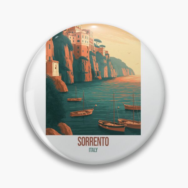 Item preview, Sorrento Italy Travel Poster | Cliffside Harbour Sunset | Poster | Wall Art designed and sold by Amber Sky Creations.