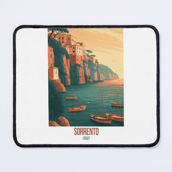 Item preview, Sorrento Italy Travel Poster | Cliffside Harbour Sunset | Poster | Wall Art designed and sold by Amber Sky Creations.