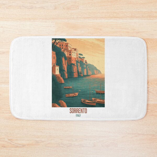 Item preview, Sorrento Italy Travel Poster | Cliffside Harbour Sunset | Poster | Wall Art designed and sold by Amber Sky Creations.