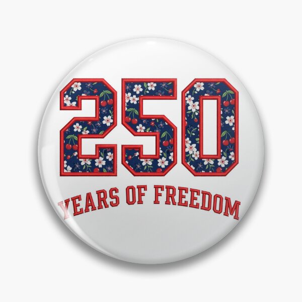 Item preview, 250 Years of Freedom Cherry Blossom Appliqué 4th of July 250th Anniversary America Graphic designed and sold by Atlas & Summit Co..
