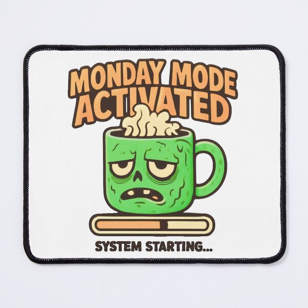 Item preview, Monday Mode Activated Funny Work Humor Coffee designed and sold by GreennieArt.