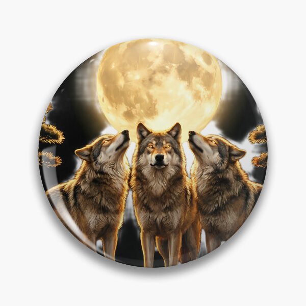 Item preview, Wolf Pack Moonlight - Forest Wolves Art designed and sold by SupernovaNote.