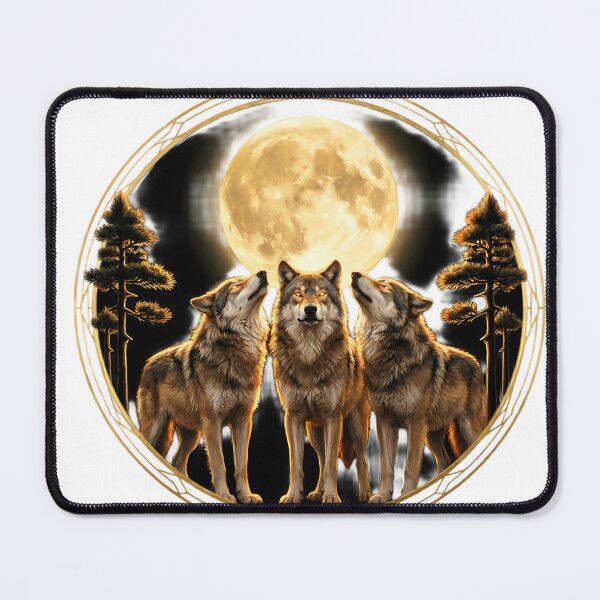 Item preview, Wolf Pack Moonlight - Forest Wolves Art designed and sold by SupernovaNote.